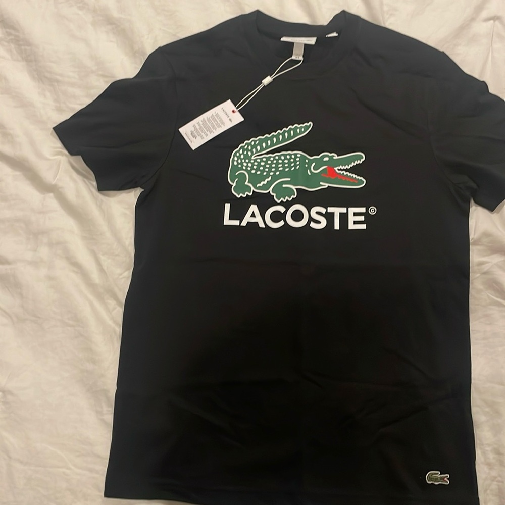 Black Lacoste t shirt brand new with tags size small